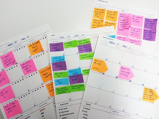 Post it notes planning TIPS ON STAYING INSPIRED 4