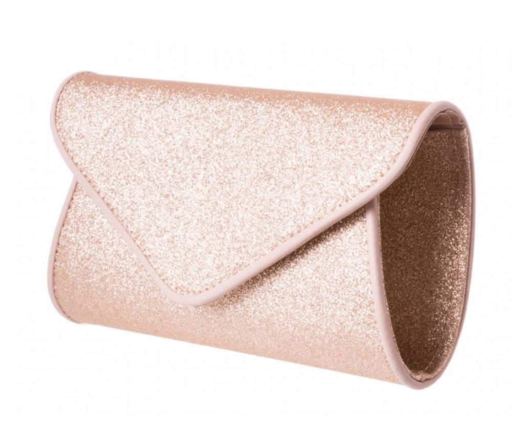 colette rose gold clutch