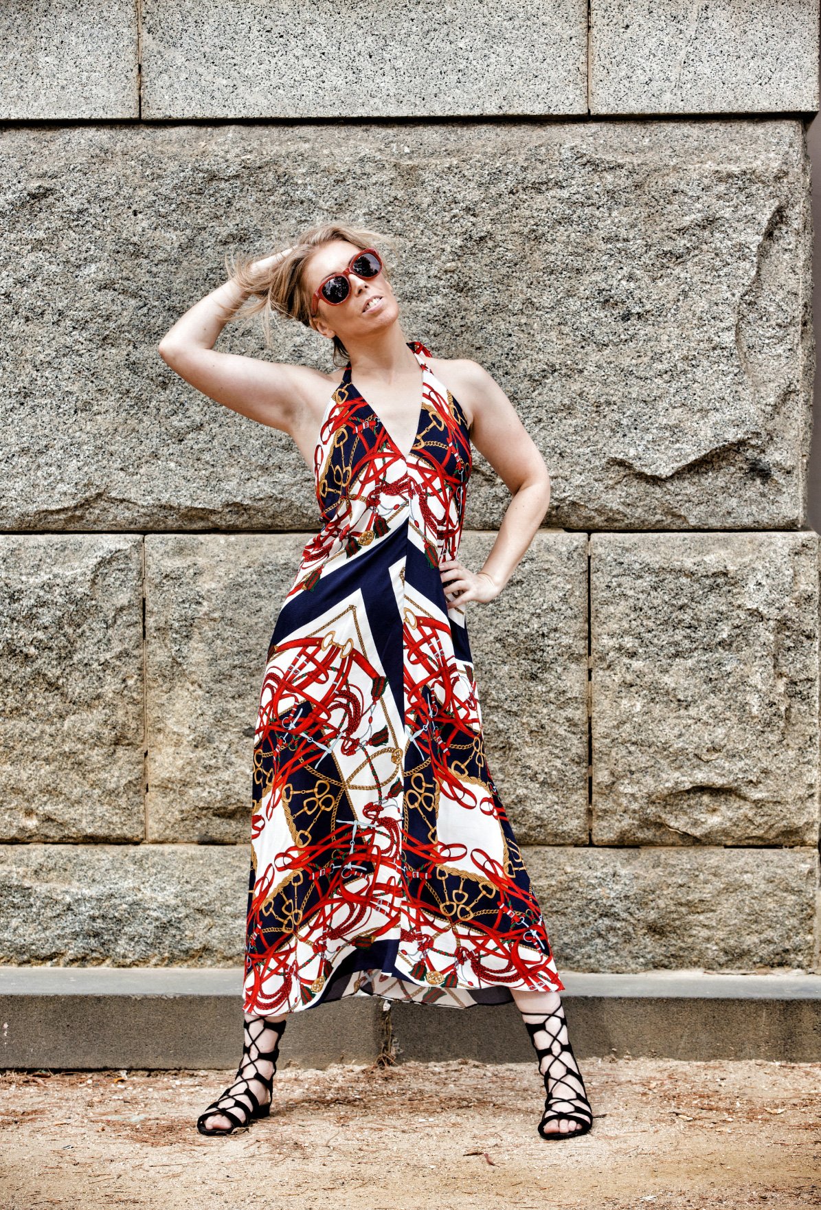 style-and-life-by-susana Vintage Zara Halter Neck Maxi Dress 7