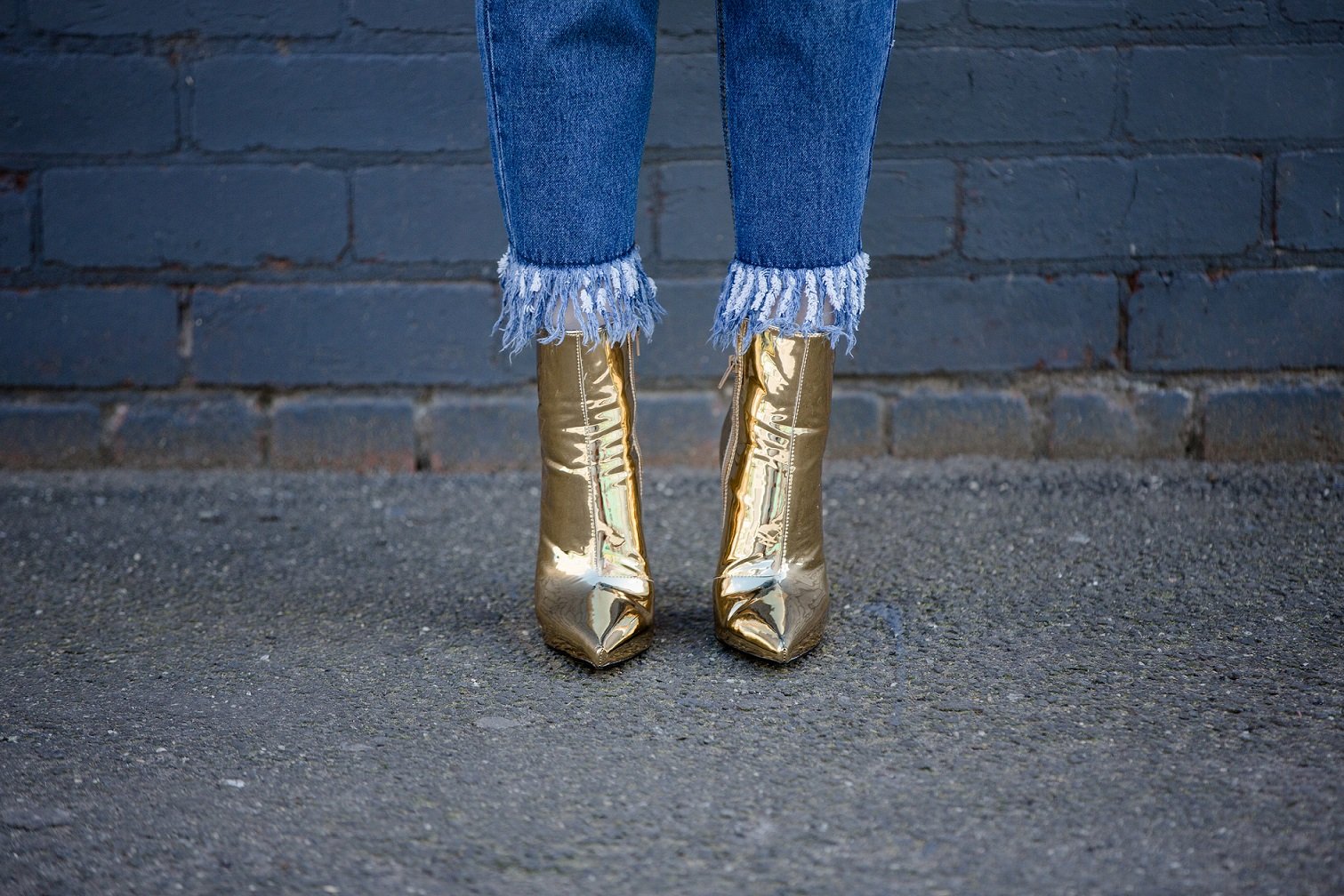 Double Denim & Gold Ankle Boots style-and-life-by-susana