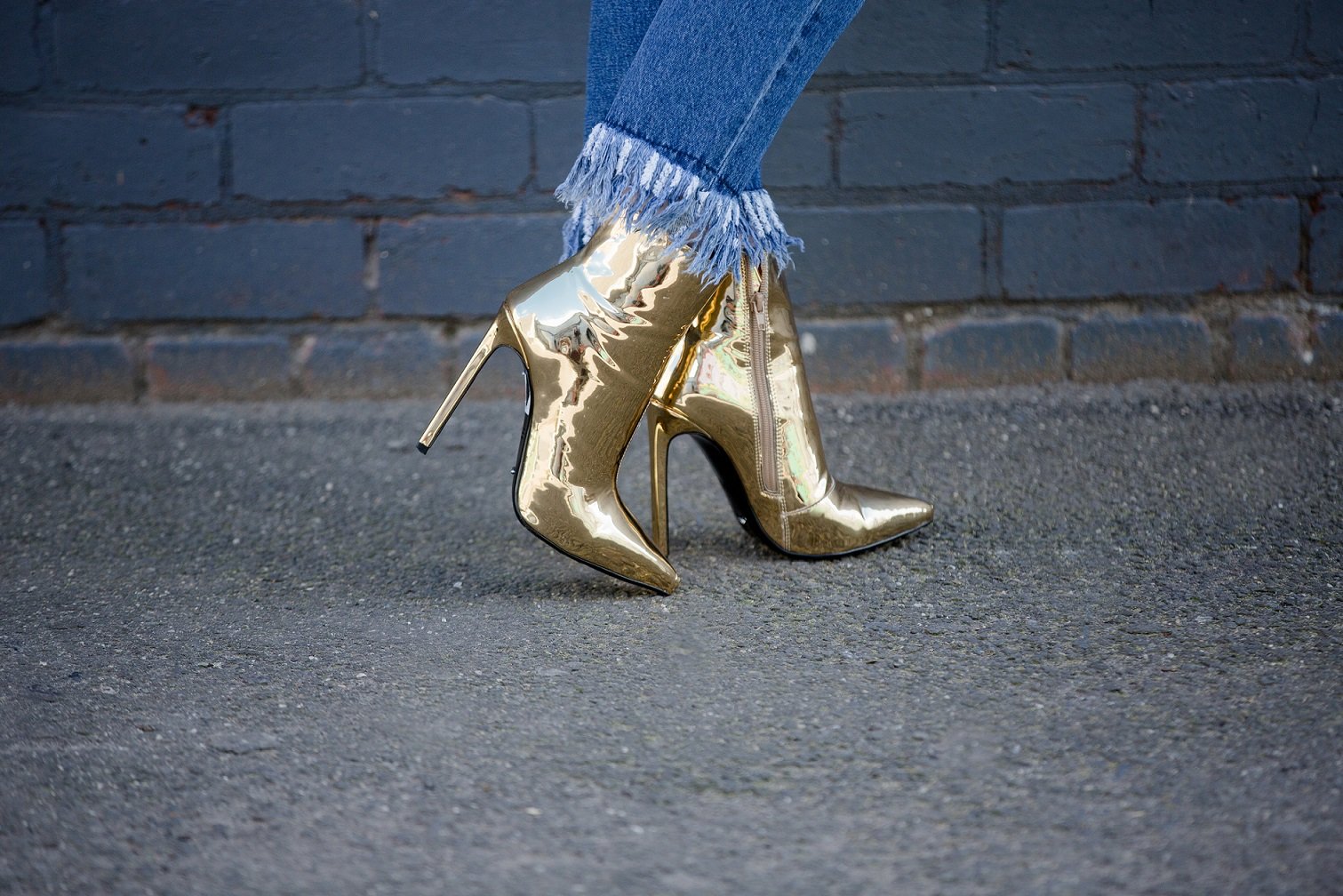 Double Denim & Gold Ankle Boots style-and-life-by-susana